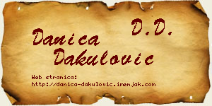 Danica Dakulović vizit kartica